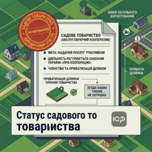 Юридичний статус садового товариства та членство