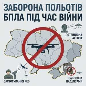 Заборона на використання дронів в Україні під час воєнного стану та закрите небо