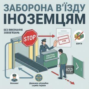 Виконавче провадження щодо іноземців та накладення заборони на в'їзд в Україну через борги.