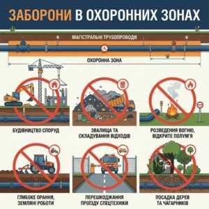 Загальні заборони та обмеження використання земель біля магістральних трубопроводів