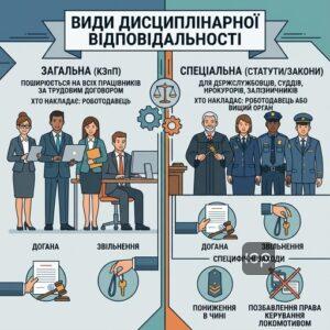 Сравнение общей и специальной дисциплинарной ответственности работников КЗоТ