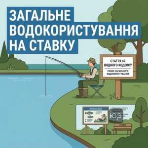 риболовля в орендованих ставках правила загального водокористування на березі водойми