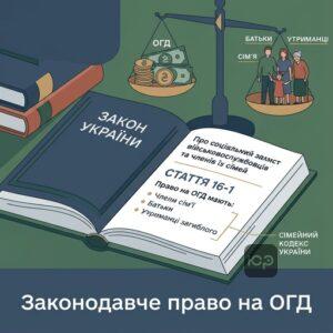 Закон України про соціальний захист військовослужбовців та членів їх сімей щодо виплат ОГД