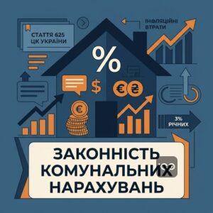 Законність нарахування 3 відсотки річних за комунальні послуги та інфляційних втрат