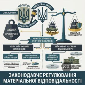 Законодавче регулювання матеріальної відповідальності військовослужбовців