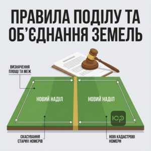 Юридичні підстави для поділу земельної ділянки та об'єднання наділів в Україні.