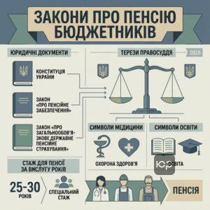 Законодавство про пенсію за вислугу років бюджетникам у 2026 році
