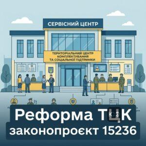 Законопроєкт 15236 про реформу ТЦК та сервісну модель мобілізації в Україні 2026 року.