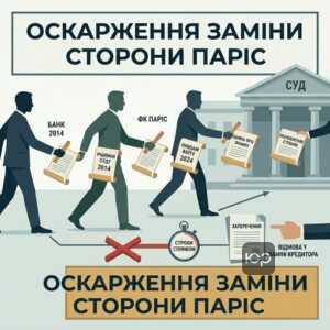 Заміна сторони виконавчого провадження ТОВ ФК ПАРІС оскарження в суді
