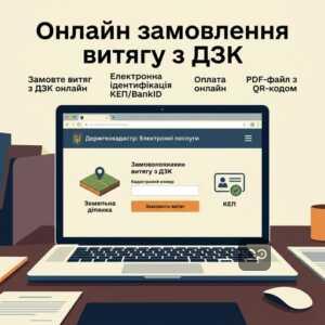 замовити витяг з ДЗК онлайн через портал Держгеокадастру