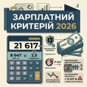 Вимоги до зарплати для бронювання 21617 грн у 2026 році