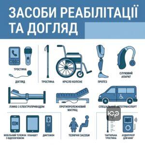 Медичне забезпечення та технічні засоби реабілітації для інвалідів