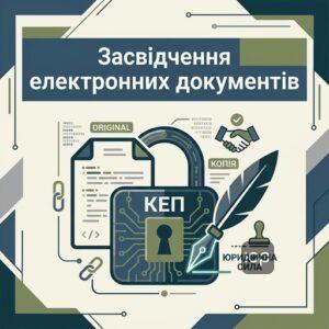 Засвідчення електронних доказів за допомогою КЕП та паперових копій
