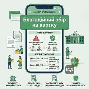 Благодійний збір на картку законність та правила реєстрації волонтерів