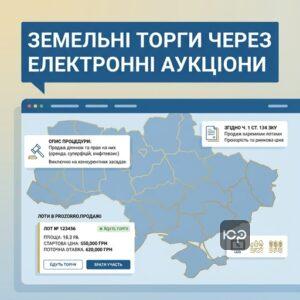 Процедура проведення земельних торгів в Україні через електронні аукціони Prozorro.Продажі.