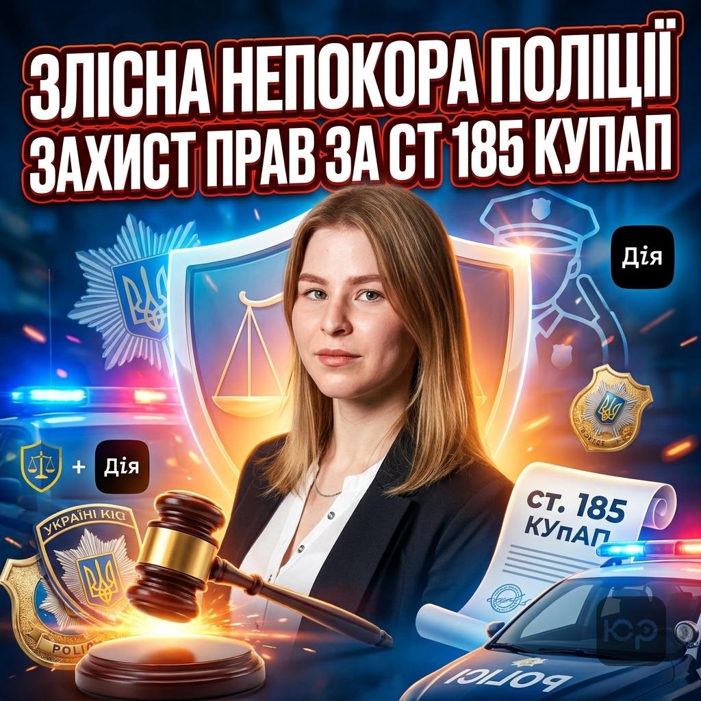 Злісна непокора поліції (ст. 185 КУпАП): штрафи та захист