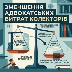 Зменшення витрат на адвокатів у суді проти ТОВ Коллект Центр через принцип співмірності.