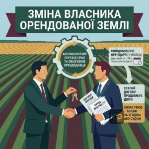 Процес зміни орендодавця при продажу земельної ділянки в оренді.