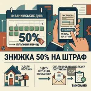 Знижка 50 відсотків на штраф ПДР за автофіксацію: строки та умови оплати