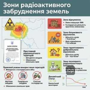 зони радіоактивного забруднення класифікація та правовий режим використання територій