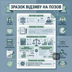 Зразок та структура відзиву на позовну заяву про стягнення боргу