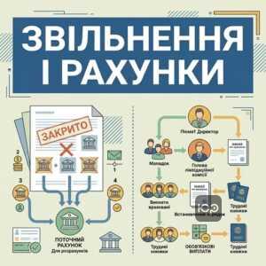 Порядок звільнення працівників і закриття банківських рахунків під час добровільна ліквідація ТОВ