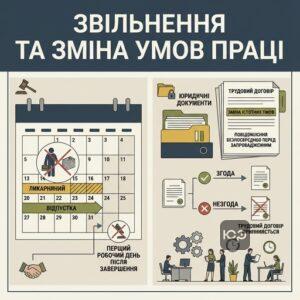 Правила звільнення працівників під час воєнного стану та зміна істотних умов праці