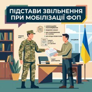 Звільнення працівників мобілізація ФОП підстави за КЗпП