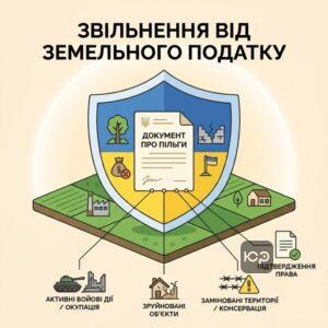 Звільнення від сплати земельного податку та плата за землю під час воєнного стану для громадян та бізнесу