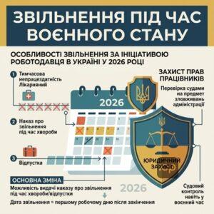 Особливості звільнення за ініціативою роботодавця під час воєнного стану в Україні у 2026 році