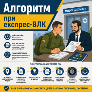 Алгоритм действий военнообязанного и семьи при экспресс-ВЛК в ТЦК