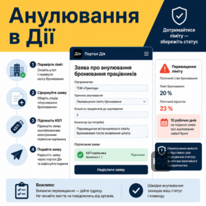 Як анулювати бронювання через Дію за правилами Постанова 692 бронювання