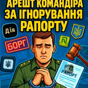 aresht-komandyra-za-ihnoruvannia-raportu