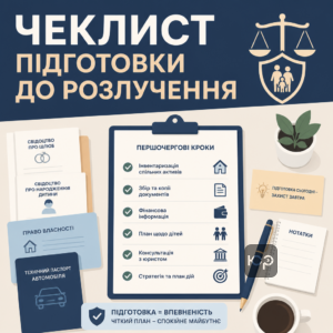 Детальний чек-лист та підготовка до розлучення для захисту власних інтересів