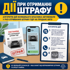 Алгоритм действий бывшего владельца автомобиля в случае получения штрафа ПДД на проданный автомобиль