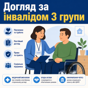 Встановлення постійного догляду за особою з інвалідністю 3 групи