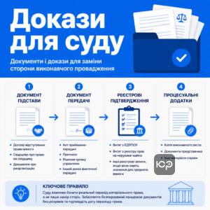 Документи і докази для заміни сторони виконавчого провадження