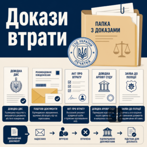 Які докази потрібні для отримання дубліката виконавчого документа через суд