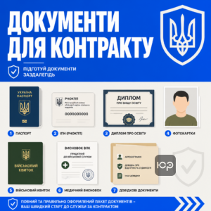 Контракт на військову службу та документи для подання до ТЦК