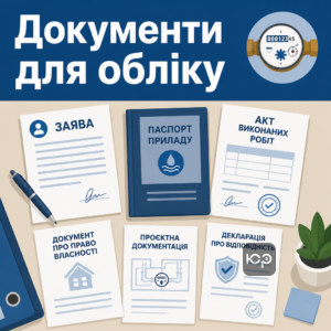 Документи для опломбування лічильника води і прийняття на абонентський облік