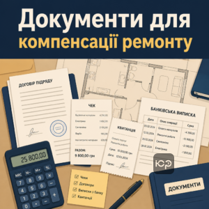 Докази та чеки для поділу відремонтованого житла в судовому порядку