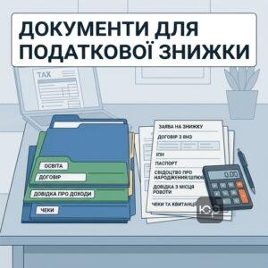 Які документи для податкової знижки на навчання потрібно підготувати