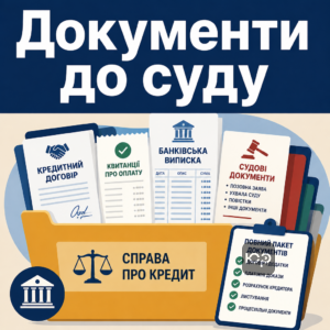 Суд по кредиту з банком вимагає повного пакета документів для підготовки заперечень