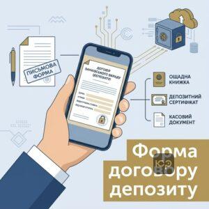 Письмова форма договору банківського вкладу та електронні документи