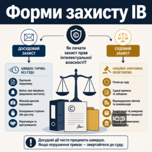 Формы, с которых начинается защита прав интеллектуальной собственности в Украине