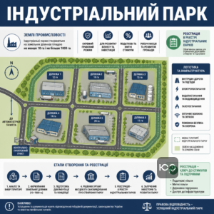 Земли промышленности для индустриального парка с требованиями к площади и регистрации