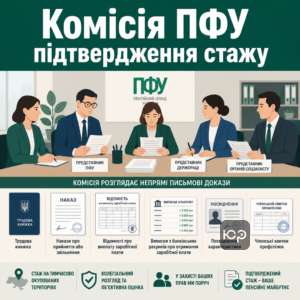Комісія ПФУ підтвердження стажу роботи на тимчасово окупованих територіях