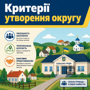Критерії для законного утворення старостинських округів у територіальних громадах