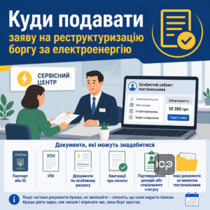 Куда подавать заявление на реструктуризацию долга за электроэнергию и какие документы нужны