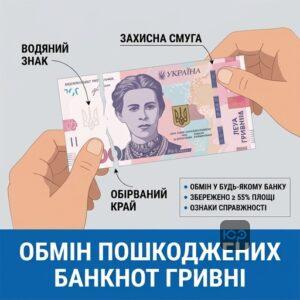 Детальна інструкція як здійснюється обмін пошкоджених банкнот у банках
